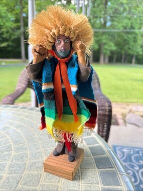 Mexican Parachico Figure, Chiapas Wood 9.75” tall